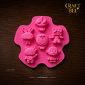 Craft Bee Premium Cartoon Silicone Mould – 6 Cavity DIY Resin, Soap, Chocolate & Clay Casting Mold | CB-1003